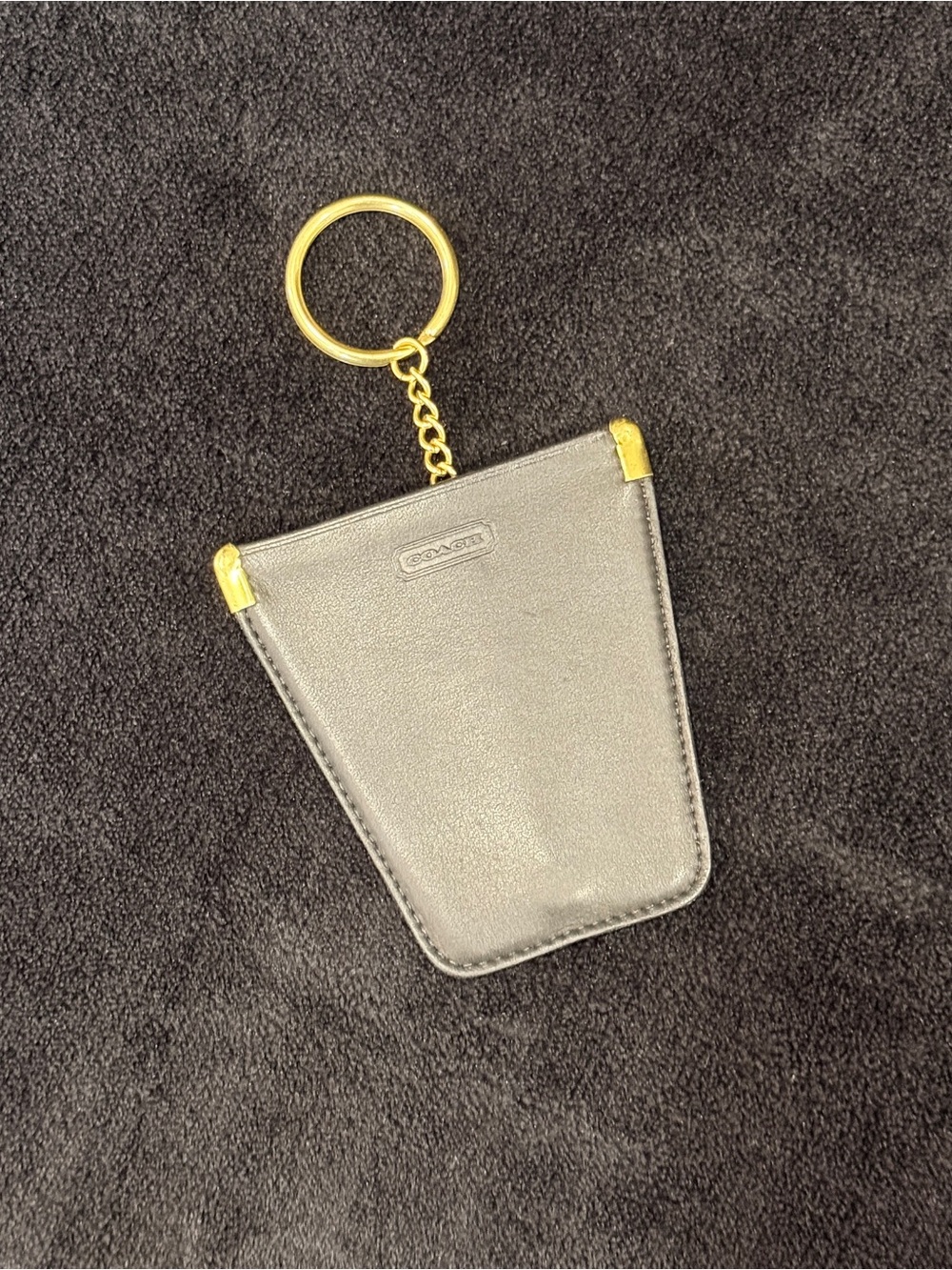 Coach Vintage Leather Squeeze Pouch Keychain Bag Charm